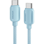 Кабель ESSAGER Breeze 100W Fast Charging Cable Type-C to Type-C 2м Blue (EXCTT1-WLA03-P)