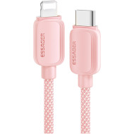 Кабель ESSAGER Breeze 29W Fast Charging Cable Type-C to Lightning 1м Pink (EXCTL-WL04-P)