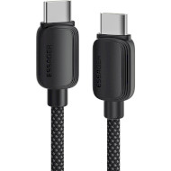 Кабель ESSAGER Breeze 100W Fast Charging Cable Type-C to Type-C 3м Black (EXCTT1-WLC01-P)