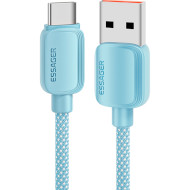 Кабель ESSAGER Breeze 100W Fast Charging Cable USB-A to Type-C 1м Blue (EXC7A-WL03-P)