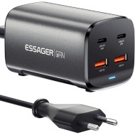 Зарядное устройство ESSAGER Collection 67W 2xUSB-A, 2xUSB-C, PD3.0, QC4.0 GaN Desktop Charger Gray (ECT2AC-JYB0G-Z)