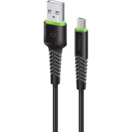 Кабель INTALEO CBFLEXM1 USB-A to Micro-USB 1.2м Black (1283126487453)