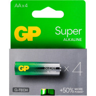 Батарейка GP Super AA 4шт/уп (15A21-SB4/4891199216763)