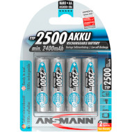 Аккумулятор ANSMANN AA 2500mAh maxE 4шт/уп (5035442)