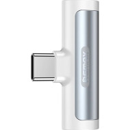 Адаптер REMAX RL-LA03A USB-C M/F + minijack 3.5mm White (6954851298809)