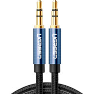 Кабель UGREEN AV112 3.5mm Male to Male Audio Cable mini-jack 3.5mm 0.5м Blue (60178)