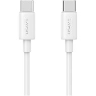 Кабель USAMS US-SJ711 YD Type-C to Type-C 60W Fast Charging Data Cable 1м White (SJ711USB02)