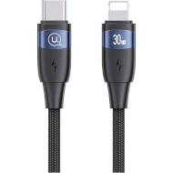 Кабель USAMS US-SJ634 U85 Aluminum Alloy Type-C To Lightning PD 30W Fast Charging & Data Cable 1.2м Black (SJ634USB01)