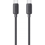 Кабель USAMS US-SJ691 KY 60W Striped Type-C To Type-C Data Cable 1м Black (SJ691USB01)