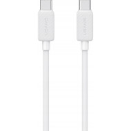 Кабель USAMS US-SJ696 KY 60W Striped Type-C to Type-C Data Cable 2м White (SJ696USB02)