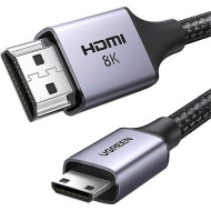 Кабель UGREEN HD163 8K@60Hz Mini-HDMI - HDMI v2.1 2м Gray (15515)