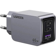 Зарядное устройство UGREEN X755 Nexode Pro 65W 1xUSB-A, 2xUSB-C, PD3.0, QC3.0 GaN Wall Charger Gray (25871)