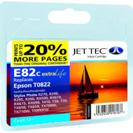 Картридж JET TEC E82C для Epson Stylus Photo R270/R290/R390/RX590/RX610/RX690 Cyan