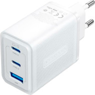 Зарядное устройство VENTION 2xUSB-C, 1xUSB-A, GaN III Wall Charger 65W White (FERW0-EU)