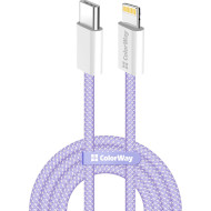 Кабель COLORWAY USB-C to Lightning 3A 1м Purple (CW-CBPDCL061-PU)