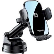 Автодержатель с беспроводной зарядкой YESIDO C197 15W Wireless Fast Charging Car Holder Black