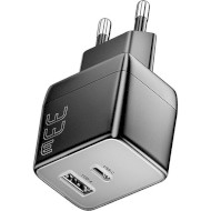 Зарядное устройство ESSAGER ECT33W 1xUSB-A, 1xUSB-C, PD3.0, QC4.0, GaN Black (ECT33W-LJB01-Z)