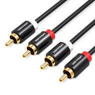 Кабель VENTION Male to Male Audio 2xRCA - 2xRCA 1м Black (VAB-R06-B100)