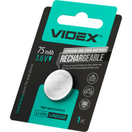 Аккумулятор VIDEX Rechargeable CR2032 75mAh 3.6V (LIR2032 1B)