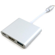 Порт-репликатор EXTRADIGITAL USB-C to 1xUSB3.0, 1xHDMI, 1xUSB-C PD (KBH1691)