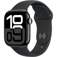 Смарт-часы APPLE Watch Series 10 GPS 42mm Jet Black Aluminum Case with Black Sport Band S/M (MWWE3QH/A)