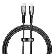 Кабель BASEUS Glimmer Series Fast Charging Data Cable Type-C to Type-C 100W 1м Black (CADH000701)