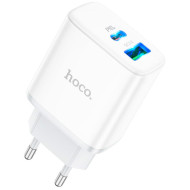 Зарядное устройство HOCO C105A Stage 1xUSB-A, 1xUSB-C, PD20W, QC3.0 White (6931474782946)