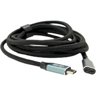 Кабель-удлинитель VOLTRONIC USB-C Male to USB-C Female 2м Black (YT-TC-TC-B-2M)