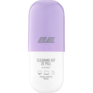 Набор для чистки гаджетов и электроники 2E Delicate Cleaning Pill + салфетка 20см White/Purple 140мл (2E-SK140LC)