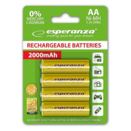 Аккумулятор ESPERANZA Yellow AA 2000mAh 4шт/уп (EZA104Y)