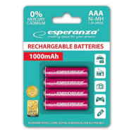 Аккумулятор ESPERANZA Red AAA 1000mAh 4шт/уп (EZA102R)