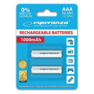 Аккумулятор ESPERANZA White AAA 1000mAh 2шт/уп (EZA101W)