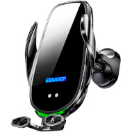 Автодержатель с беспроводной зарядкой ESSAGER 15W Smart Car Wireless Charger Stand Black