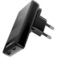 Зарядное устройство ESSAGER Ultra Thin 65W 1xUSB-A, 1xUSB-C GaN Travel Charger Black (ECT65W-QCB01-Z)