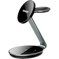 Беспроводное зарядное устройство ESSAGER OJD-102 3-in-1 Best Charging Stand Wireless Charger Black (EWXCX3-HY0G-Z)