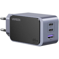 Зарядное устройство UGREEN X553 Nexode S 65W 1xUSB-A, 2xUSB-C, PD3.0, QC4.0 GaN Wall Charger Gray (35042)