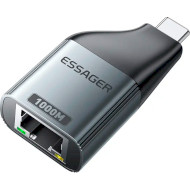 Сетевой адаптер ESSAGER Type-C to Ethernet Adapter Gray