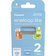 Аккумулятор PANASONIC Eneloop Lite AAA 550mAh 2шт/уп (BK-4LCCE/2CP)