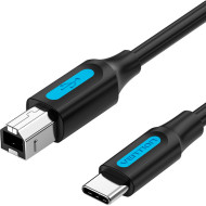Кабель VENTION USB Type-C - USB-B (M/M) 1.5м Black (CQUBG)