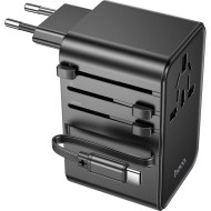 Универсальное зарядное устроство HOCO AC18A Black w/USB-C cable (AC18AB)