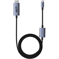Кабель BASEUS 8K USB-C to DP/USB-C 1.5м with PD 100W Black (B0063370D111-02)