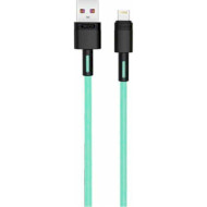 Кабель XO NBQ166 USB-A to Lightning 1м Green