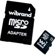 Карта памяти WIBRAND microSDXC 128GB UHS-I Class 10 + SD-adapter (WICDHU1/128GB-A)