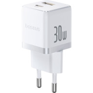 Зарядное устройство BASEUS Palm Fast Charger C+U 30W EU Moon White (P1011160A213-00)