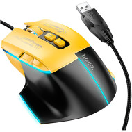 Мышь игровая HOCO GM31 Overlord Luminous Black/Yellow