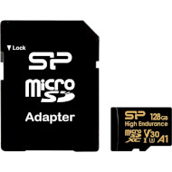 Карта пам'яті SILICON POWER microSDXC High Endurance 128GB UHS-I U3 V30 A1 Class 10 + SD-adapter (SP128GBSTXDV3V1HSP)