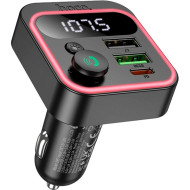 FM-трансмиттер HOCO E85 Tiger PD20W+QC3.0 Car Charger with FM Transmitter Black