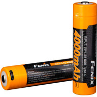 Аккумулятор FENIX Li-Ion 18650 4000mAh 3.6V TipTop, USB-C зарядка (ARB-L18-4000U)