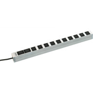 Блок розеток ZPAS LZ-167, 10xC13, 2xC19, 16А, без выключателя, 3м (W-LZ16-70-00-000)