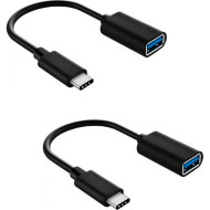Адаптер OTG XOKO AC-230 USB-A to Type-C 2-pack Black (XK-AC230-BK2)